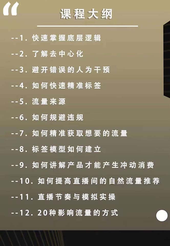 主播运营【8月新课】拉爆自然流，做懂流量的主播新规政策下，自然流破...